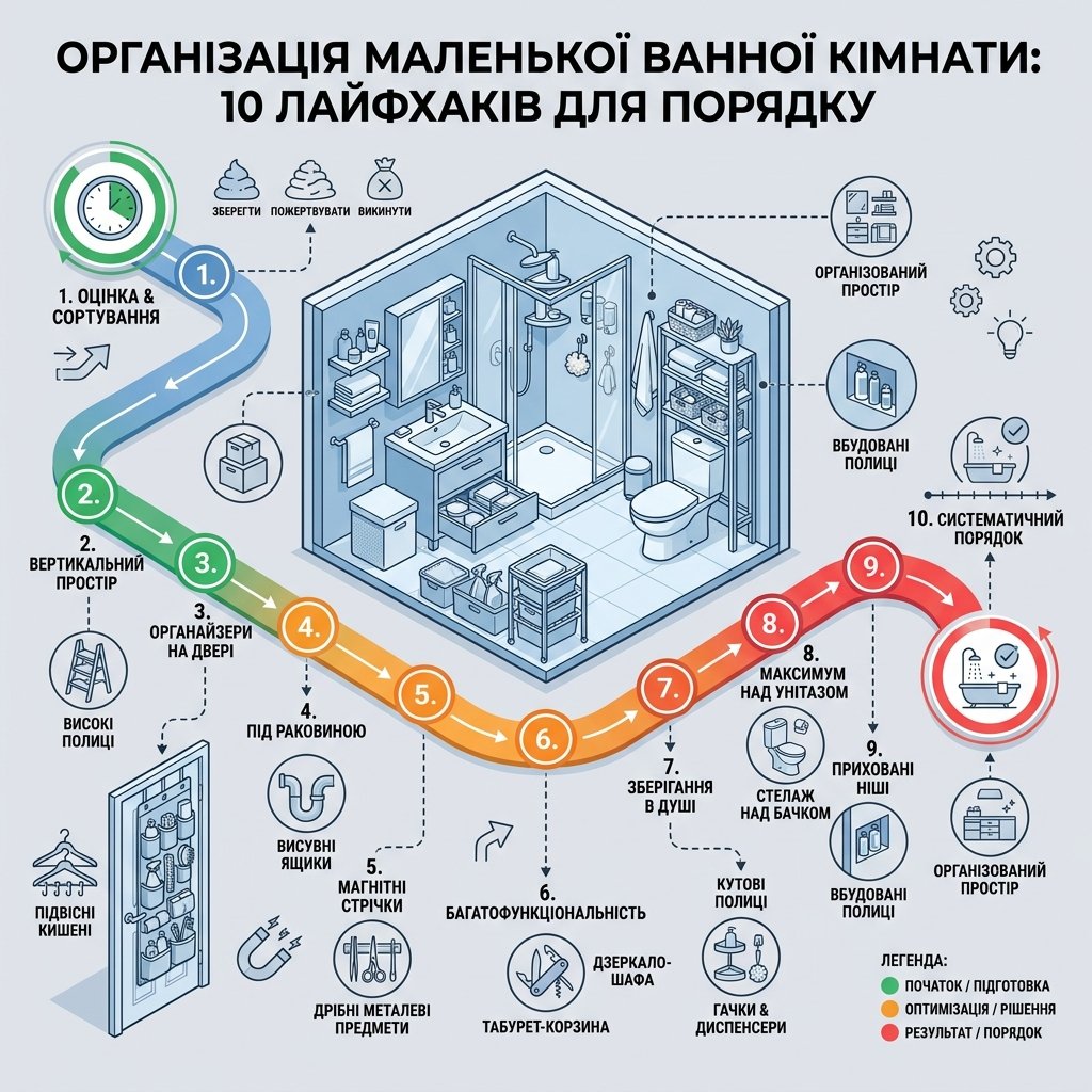 Организация маленькой ванной комнаты: 10 лайфхаков для порядка