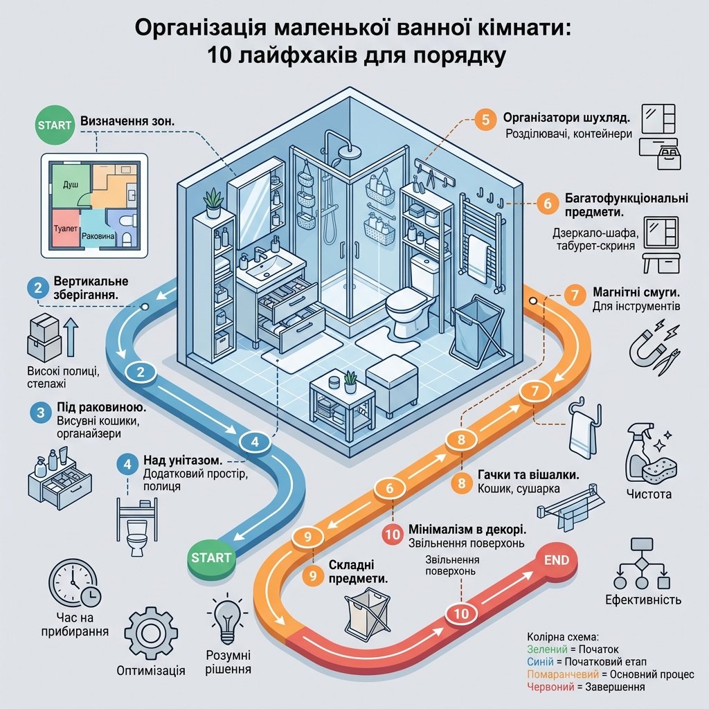 Организация маленькой ванной комнаты: 10 лайфхаков для порядка