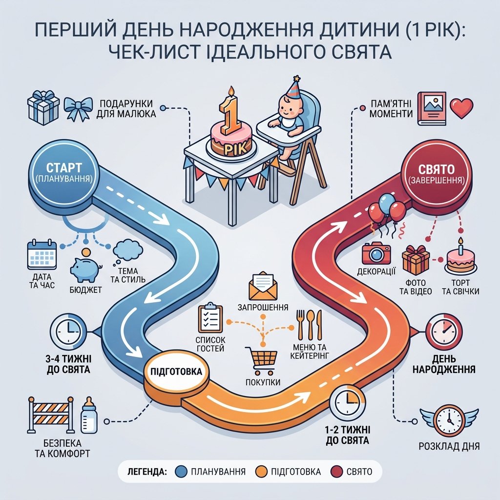 Перший день народження дитини (1 рік): чек-лист ідеального свята