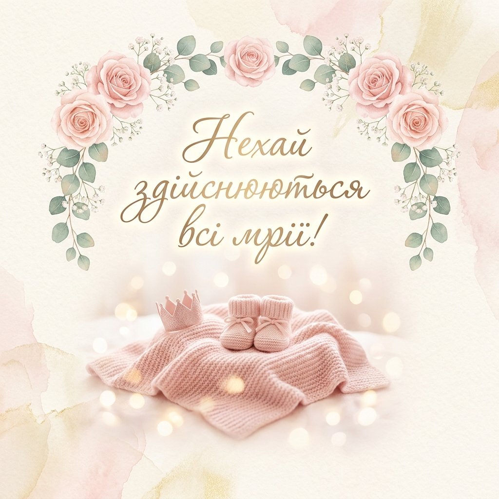 Як привітати з народженням донечки: ніжні картинки для соцмереж