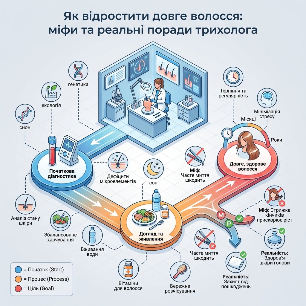 Як відростити довге волосся: міфи та реальні поради трихолога